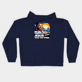 Jesus Take The Wheel Kids Hoodie